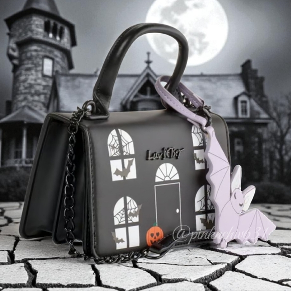 Betsey Johnson Haunted House Satchel Crossbody Purse Handbag - Picture 2 of 5